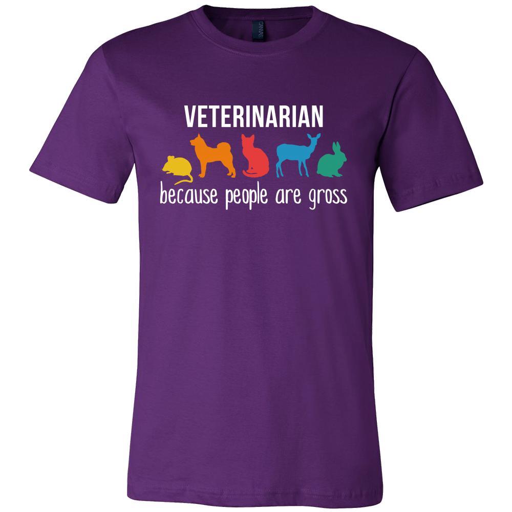 Veterinarian Shirt - Veterinarian, because people are gross - Profession Gift-T-shirt-Teelime | shirts-hoodies-mugs
