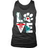 Veterinarian Tank Top - Love dog v.Teal-T-shirt-Teelime | shirts-hoodies-mugs