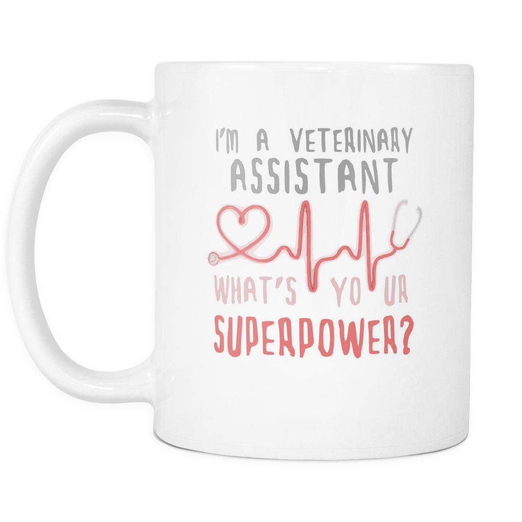 Veterinary Assistant Superpower mug - Vet Coffee Mug Vet Mug (11oz)-Drinkware-Teelime | shirts-hoodies-mugs