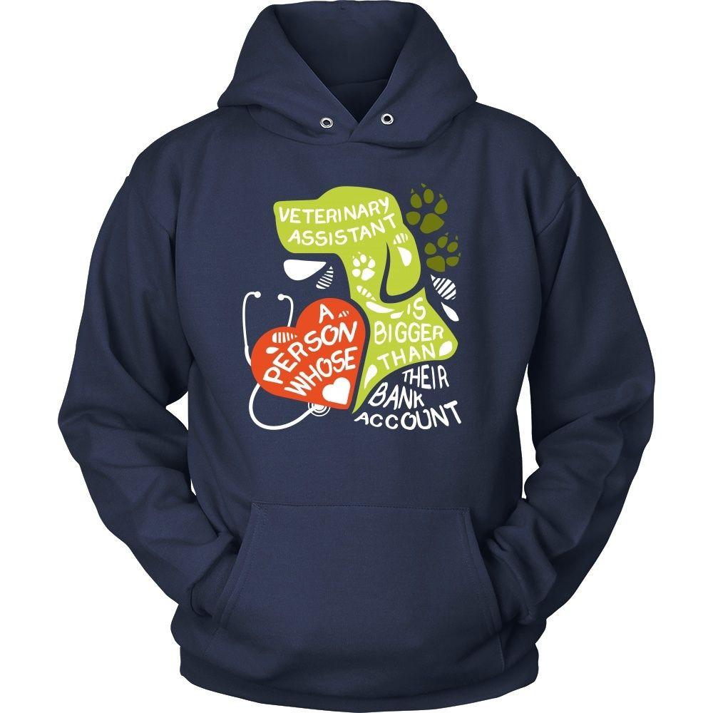 Veterinary Assistant T Shirt - A person whose heart is bigger than their Bank Account-T-shirt-Teelime | shirts-hoodies-mugs