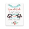 Veterinary Canvas - It's beautiful thing when a career and a passion come together (11" x 14")-Canvas Wall Art-Teelime | shirts-hoodies-mugs