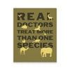 Veterinary Canvas - Real Doctors Treat more than one species-Canvas Wall Art-Teelime | shirts-hoodies-mugs