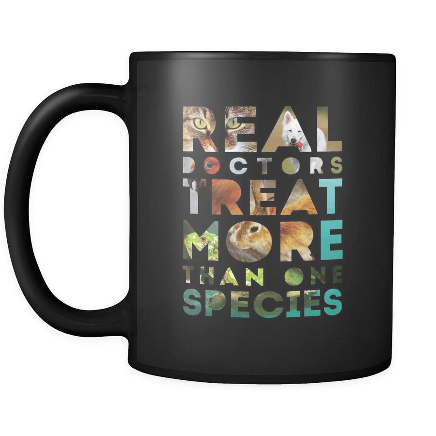 Veterinary coffee cup - Real doctors treat more than one species-Drinkware-Teelime | shirts-hoodies-mugs