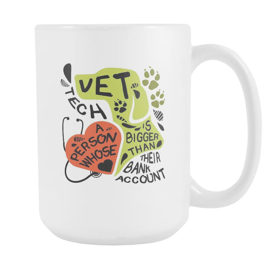 veterinary coffee cup - WhiteVet Tech Bank Account-Drinkware-Teelime | shirts-hoodies-mugs