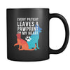 Veterinary Every patient leaves a pawprint on my heart 11oz Black Mug-Drinkware-Teelime | shirts-hoodies-mugs