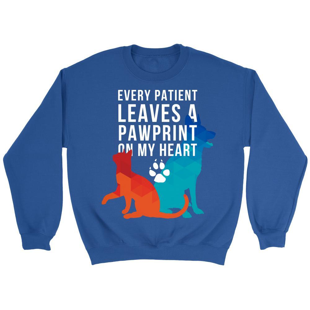 Veterinary Every patient leaves a pawprint on my heart - Unisex Long Sleeve-T-shirt-Teelime | shirts-hoodies-mugs