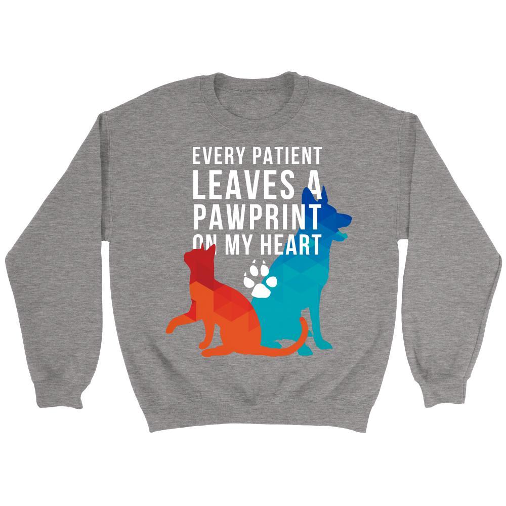 Veterinary Every patient leaves a pawprint on my heart - Unisex Long Sleeve-T-shirt-Teelime | shirts-hoodies-mugs