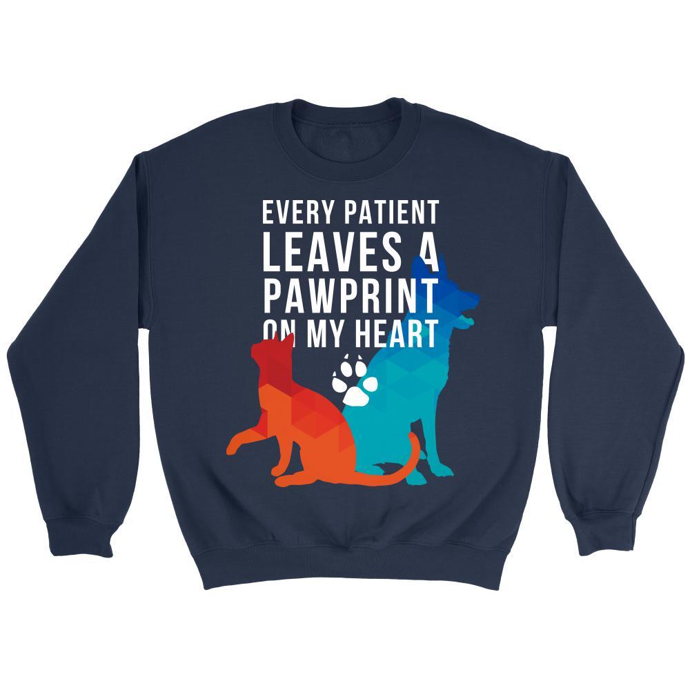 Veterinary Every patient leaves a pawprint on my heart - Unisex Long Sleeve-T-shirt-Teelime | shirts-hoodies-mugs