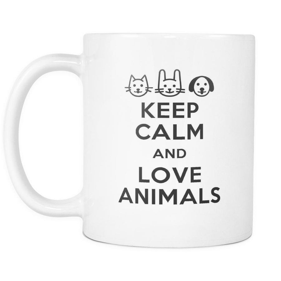 Veterinary Mug - Keep calm and Love animals-Drinkware-Teelime | shirts-hoodies-mugs