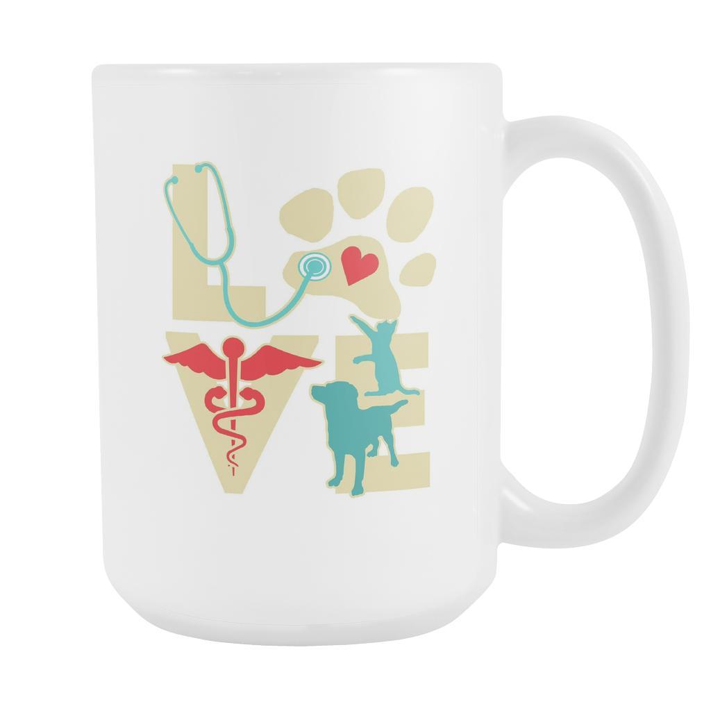 Veterinary Mug - Love Cat & Dog-Drinkware-Teelime | shirts-hoodies-mugs