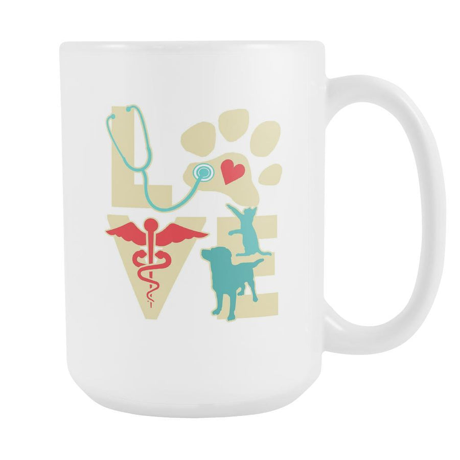 Veterinary Mug - Love Cat & Dog-Drinkware-Teelime | shirts-hoodies-mugs