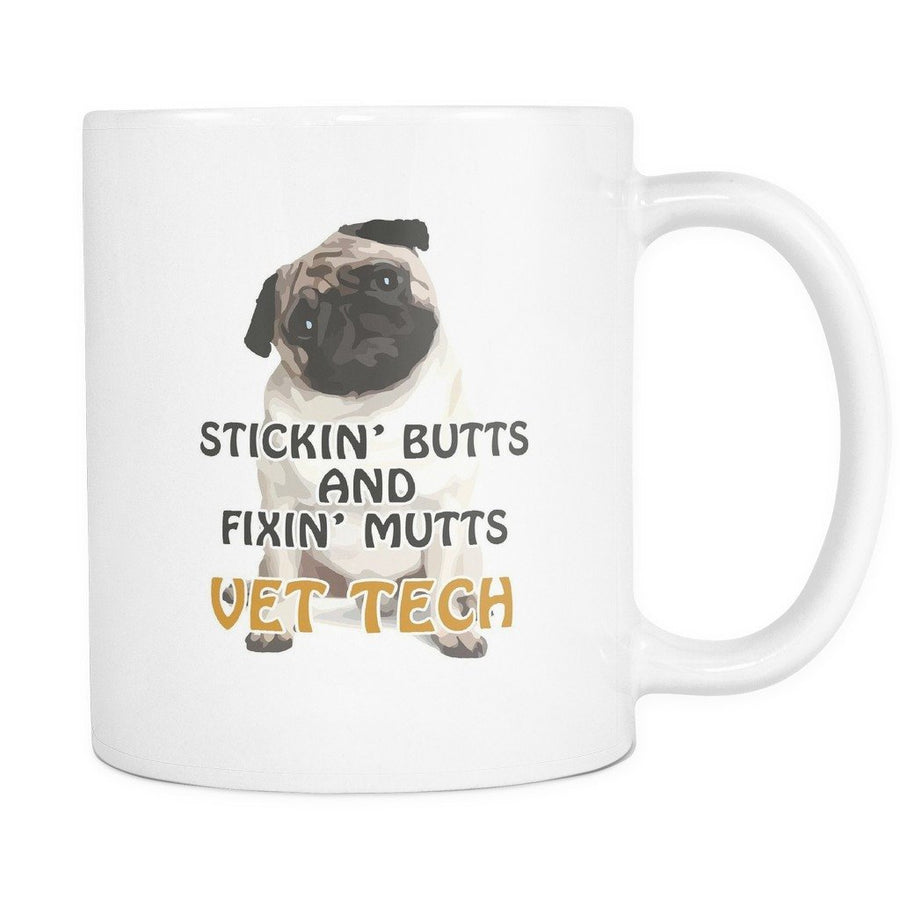Veterinary Mug - Stickin' Butts and Fixin' Mutts-Drinkware-Teelime | shirts-hoodies-mugs