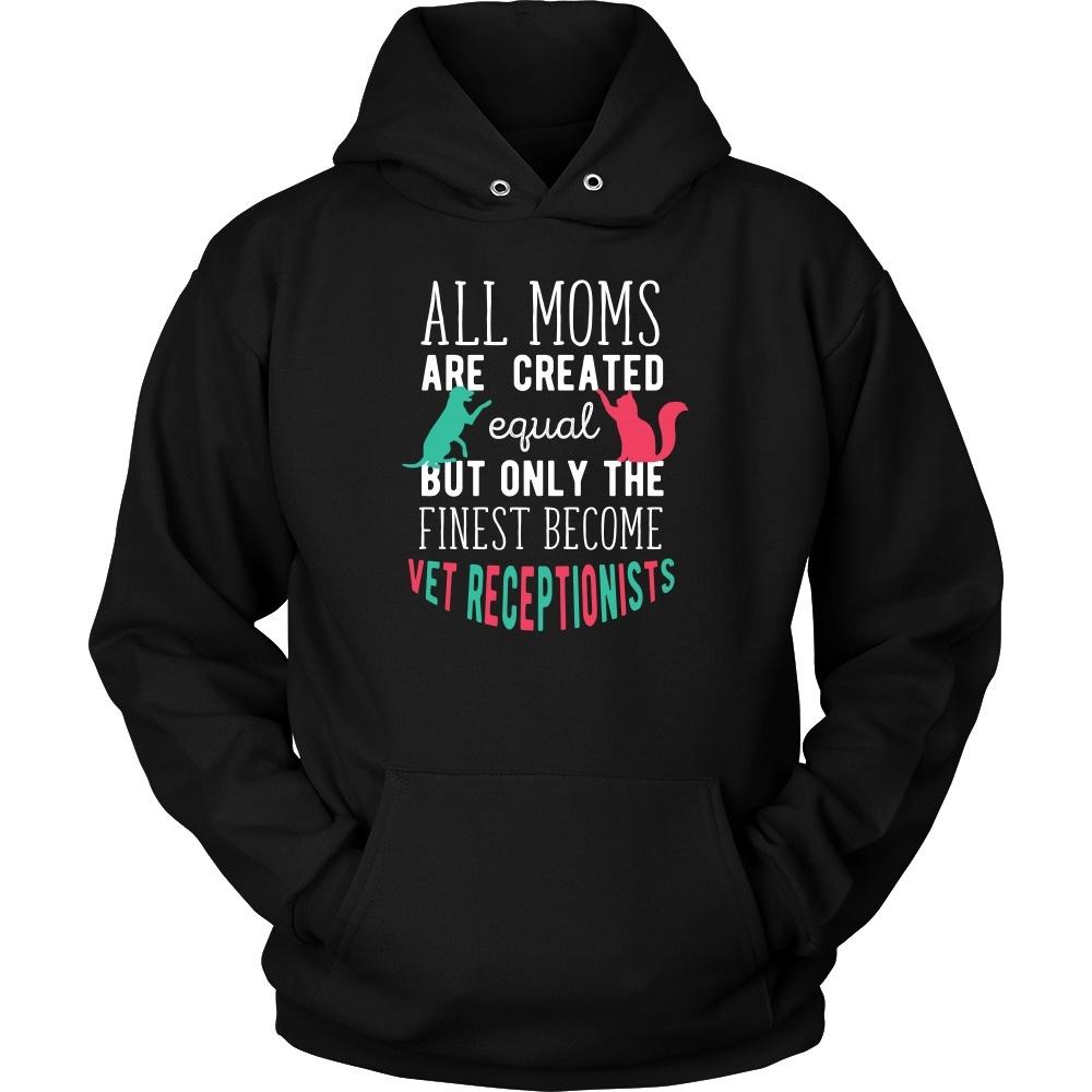Veterinary T Shirt - All moms are created equal but only the finest become Vet Receptionists-T-shirt-Teelime | shirts-hoodies-mugs
