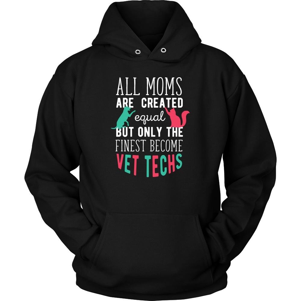 Veterinary T Shirt - All moms are created equal but only the finest become Vet Techs-T-shirt-Teelime | shirts-hoodies-mugs