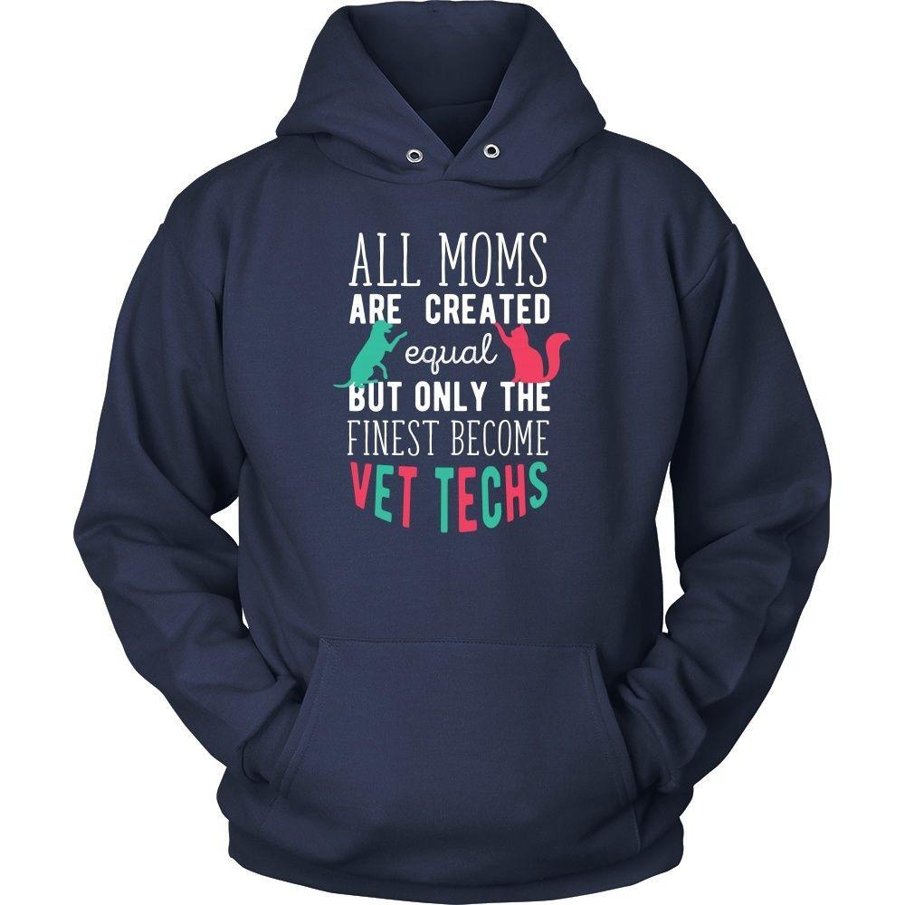 Veterinary T Shirt - All moms are created equal but only the finest become Vet Techs-T-shirt-Teelime | shirts-hoodies-mugs