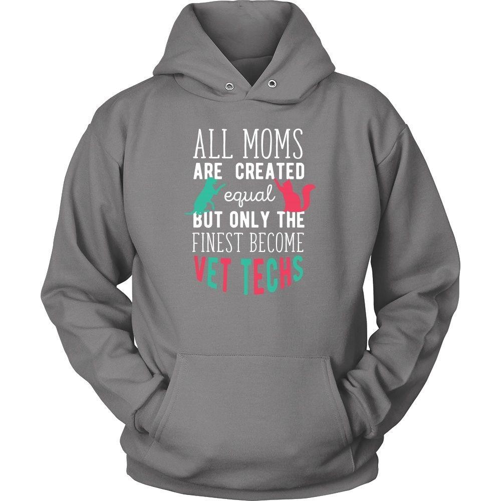 Veterinary T Shirt - All moms are created equal but only the finest become Vet Techs-T-shirt-Teelime | shirts-hoodies-mugs