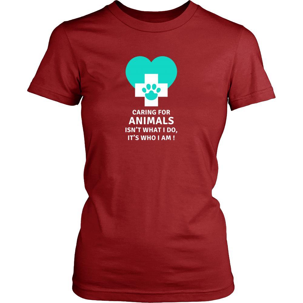 Veterinary T Shirt - Caring for animals isn't what I do, Its who I am!-T-shirt-Teelime | shirts-hoodies-mugs