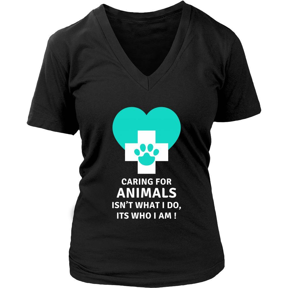 Veterinary T Shirt - Caring for animals isn't what I do, Its who I am!-T-shirt-Teelime | shirts-hoodies-mugs