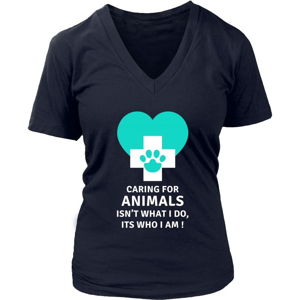 Veterinary T Shirt - Caring for animals isn't what I do, Its who I am!-T-shirt-Teelime | shirts-hoodies-mugs