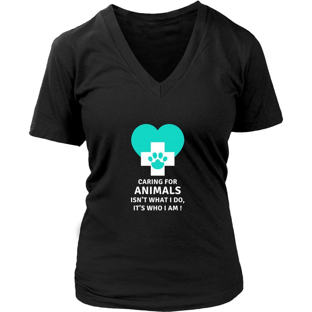 Veterinary T Shirt - Caring for animals isn't what I do, Its who I am!-T-shirt-Teelime | shirts-hoodies-mugs