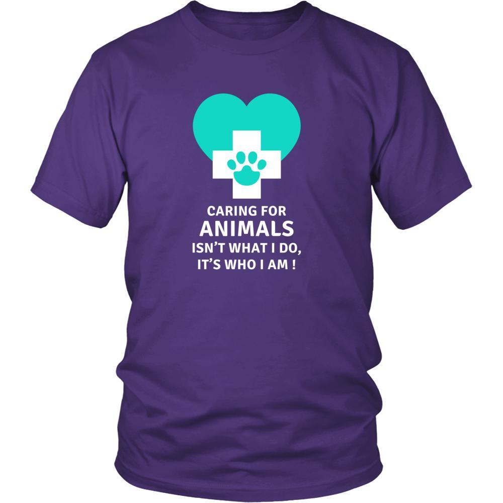 Veterinary T Shirt - Caring for animals isn't what I do, Its who I am!-T-shirt-Teelime | shirts-hoodies-mugs