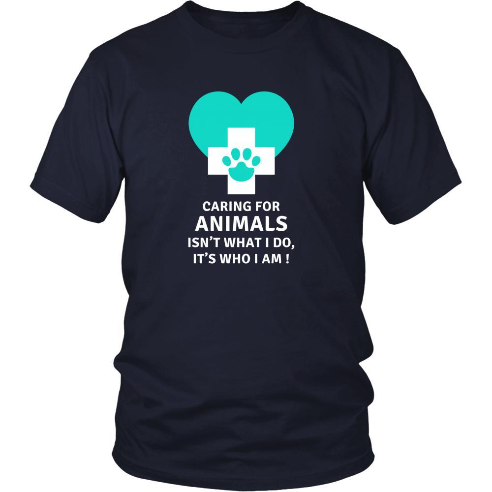 Veterinary T Shirt - Caring for animals isn't what I do, Its who I am!-T-shirt-Teelime | shirts-hoodies-mugs