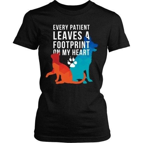Veterinary T Shirt - Every patient leaves a footprint on my heart-T-shirt-Teelime | shirts-hoodies-mugs