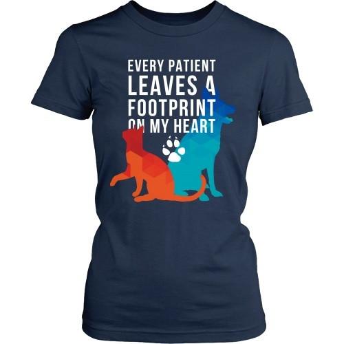 Veterinary T Shirt - Every patient leaves a footprint on my heart-T-shirt-Teelime | shirts-hoodies-mugs