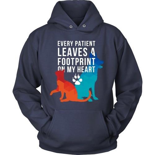 Veterinary T Shirt - Every patient leaves a footprint on my heart-T-shirt-Teelime | shirts-hoodies-mugs