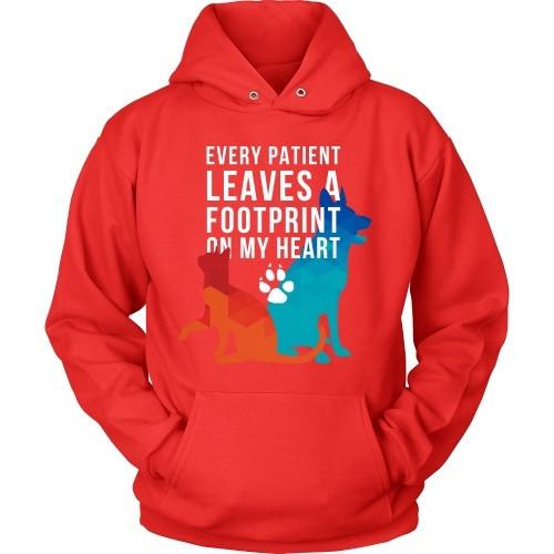 Veterinary T Shirt - Every patient leaves a footprint on my heart-T-shirt-Teelime | shirts-hoodies-mugs
