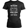 Veterinary T Shirt - I am a paw-holding animal-loving fur-shaving Vet Tech-T-shirt-Teelime | shirts-hoodies-mugs