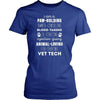 Veterinary T Shirt - I am a paw-holding animal-loving fur-shaving Vet Tech-T-shirt-Teelime | shirts-hoodies-mugs