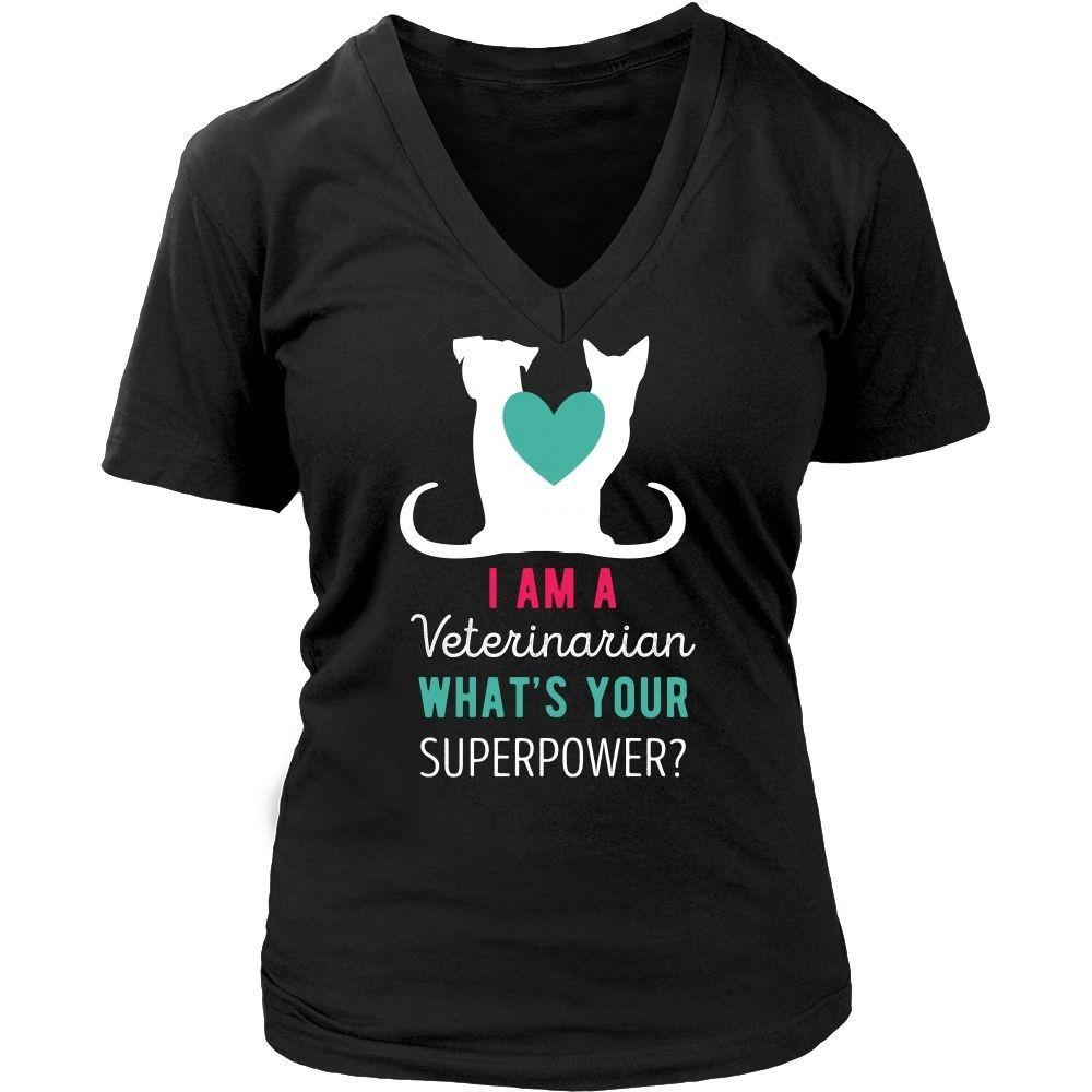 Veterinary T Shirt - I am a Veterinarian What's your superpower?-T-shirt-Teelime | shirts-hoodies-mugs