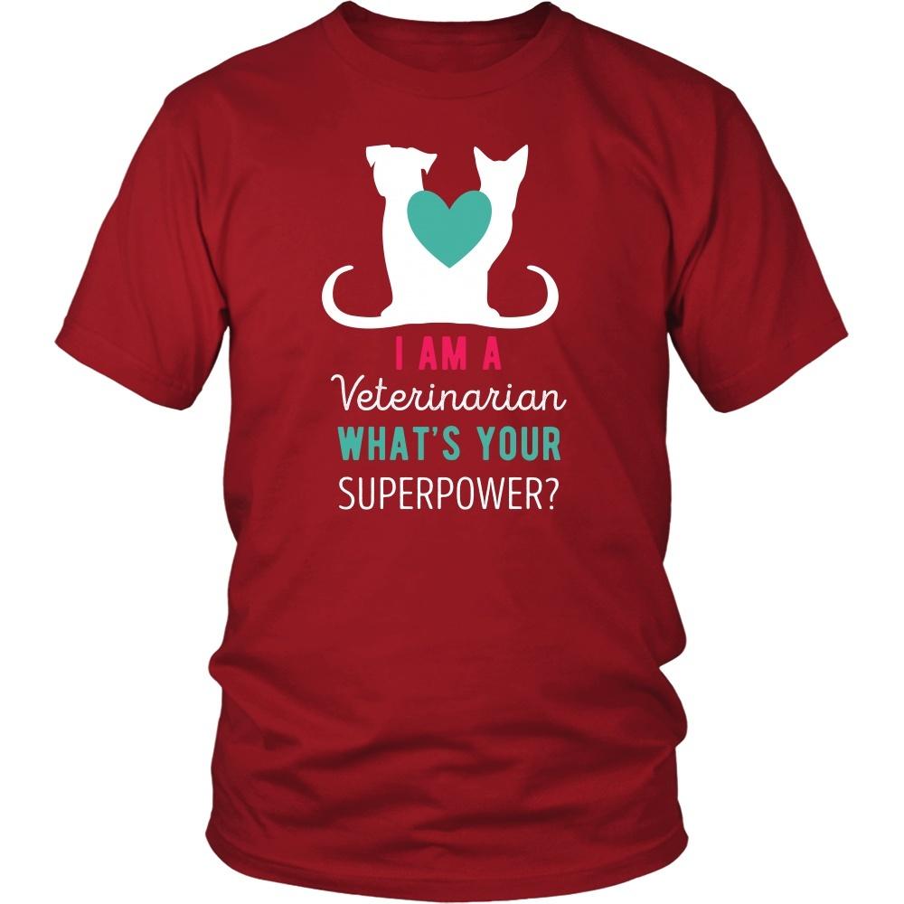 Veterinary T Shirt - I am a Veterinarian What's your superpower?-T-shirt-Teelime | shirts-hoodies-mugs