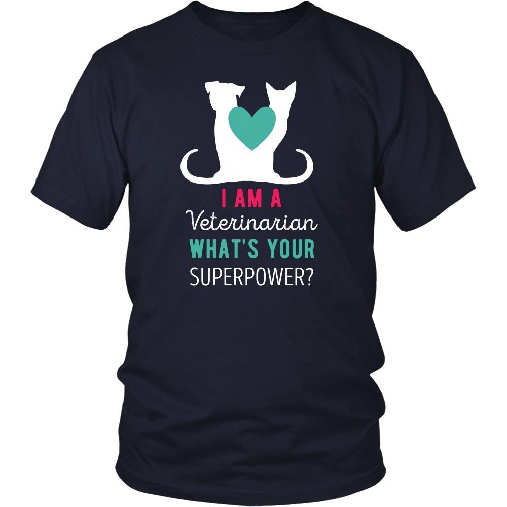 Veterinary T Shirt - I am a Veterinarian What's your superpower?-T-shirt-Teelime | shirts-hoodies-mugs