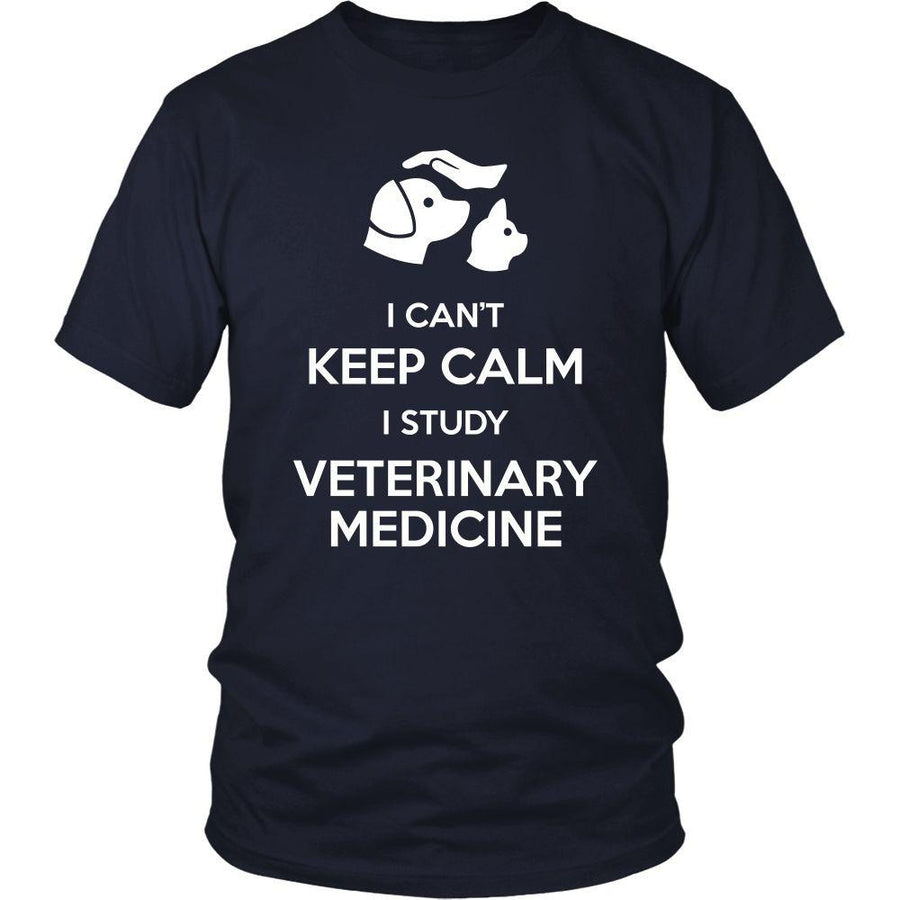 Veterinary T Shirt - I can't keep calm I study Veterinary Medicine-T-shirt-Teelime | shirts-hoodies-mugs