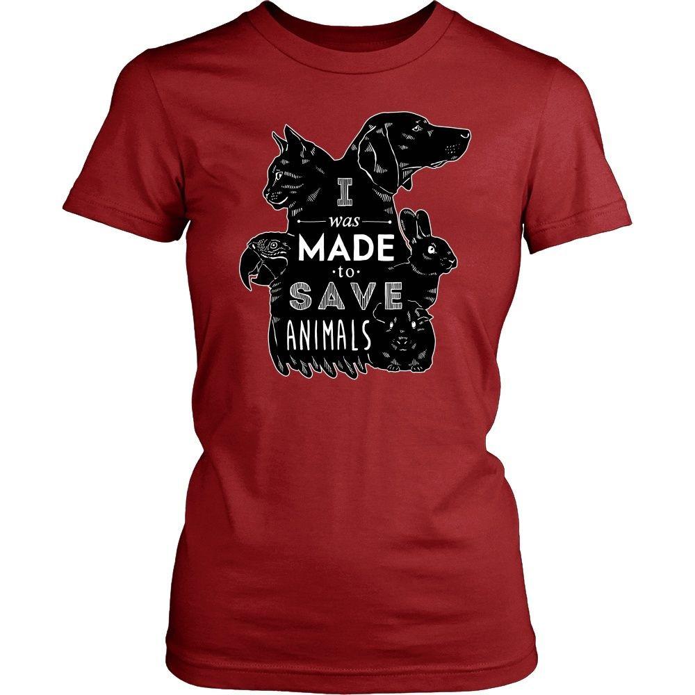 Veterinary T Shirt - I was made to save animals [black ver.]-T-shirt-Teelime | shirts-hoodies-mugs
