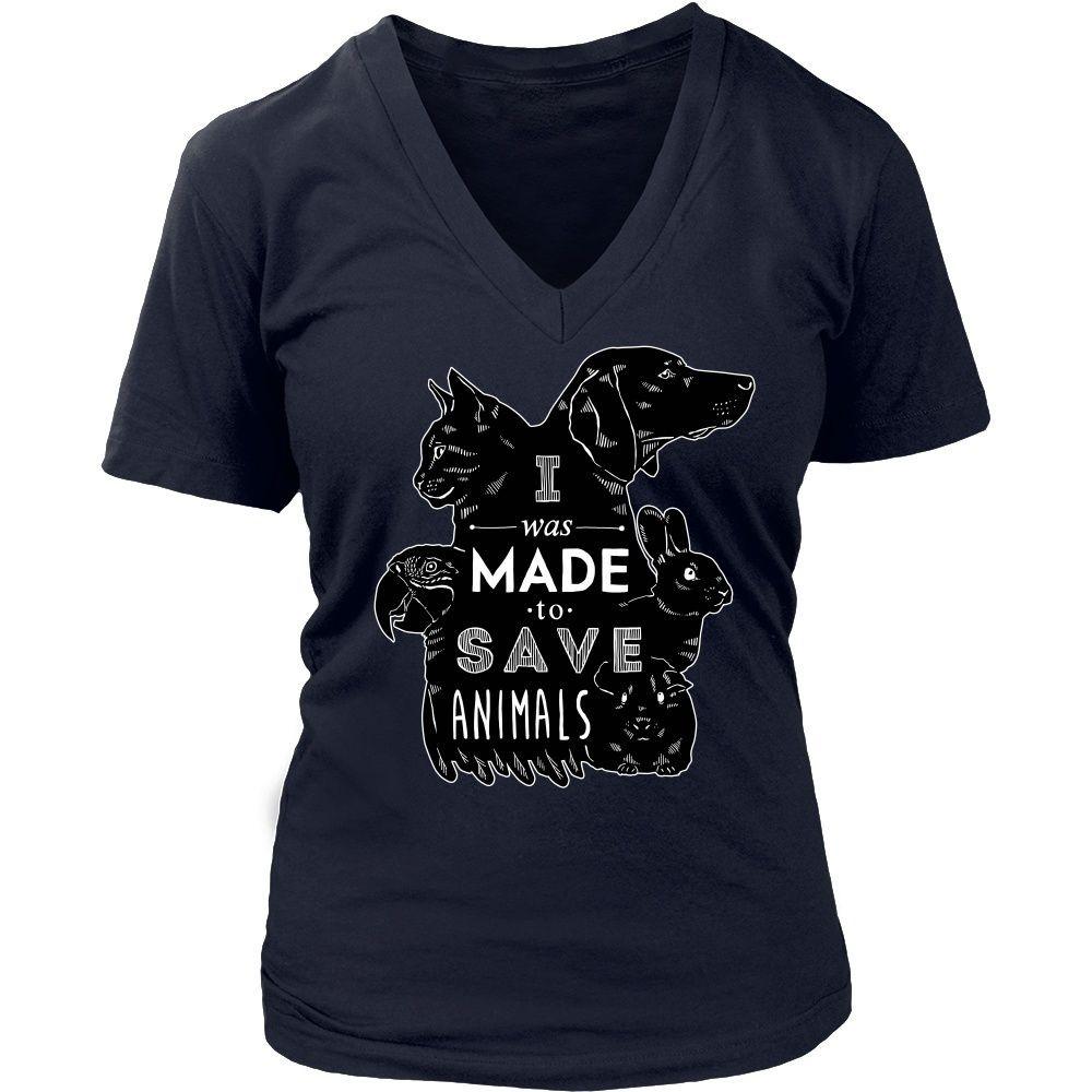 Veterinary T Shirt - I was made to save animals [black ver.]-T-shirt-Teelime | shirts-hoodies-mugs
