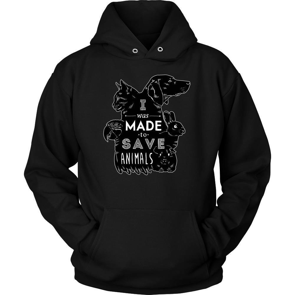 Veterinary T Shirt - I was made to save animals [black ver.]-T-shirt-Teelime | shirts-hoodies-mugs