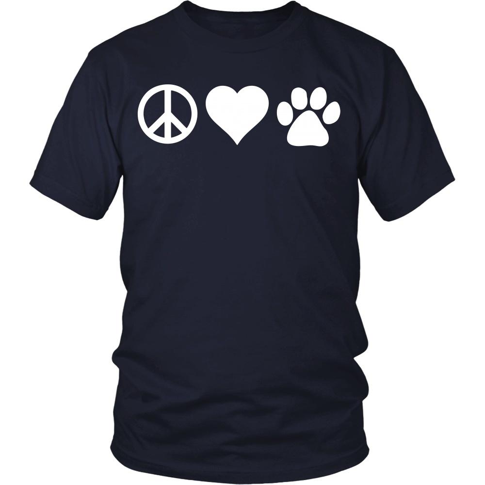 Veterinary T Shirt - Peace Love Paw-T-shirt-Teelime | shirts-hoodies-mugs