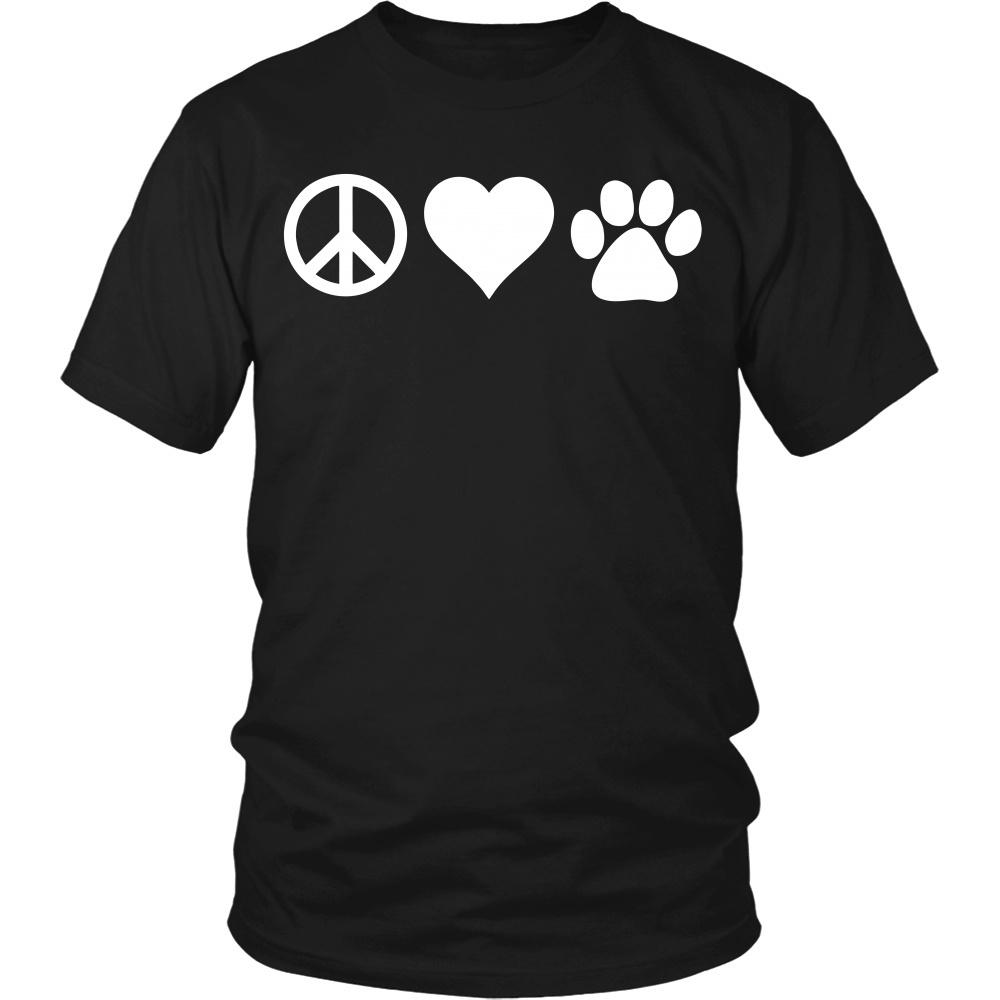 Veterinary T Shirt - Peace Love Paw-T-shirt-Teelime | shirts-hoodies-mugs