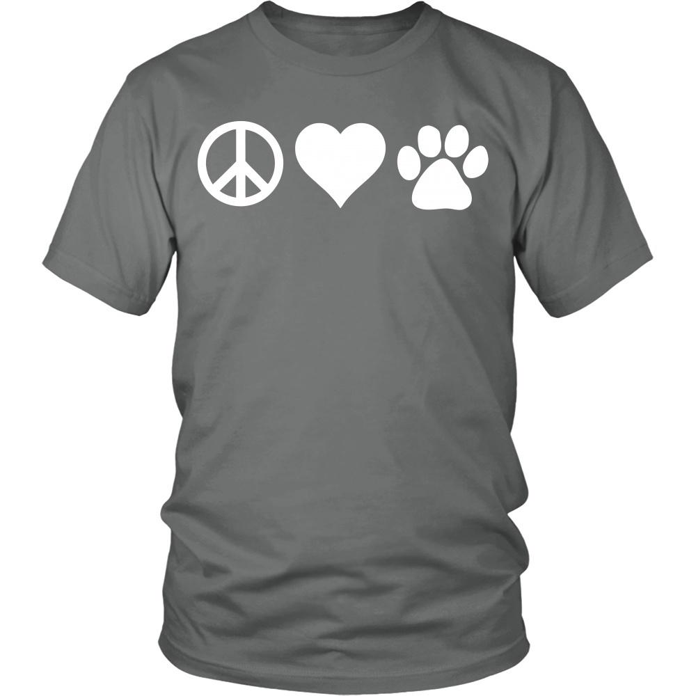 Veterinary T Shirt - Peace Love Paw-T-shirt-Teelime | shirts-hoodies-mugs