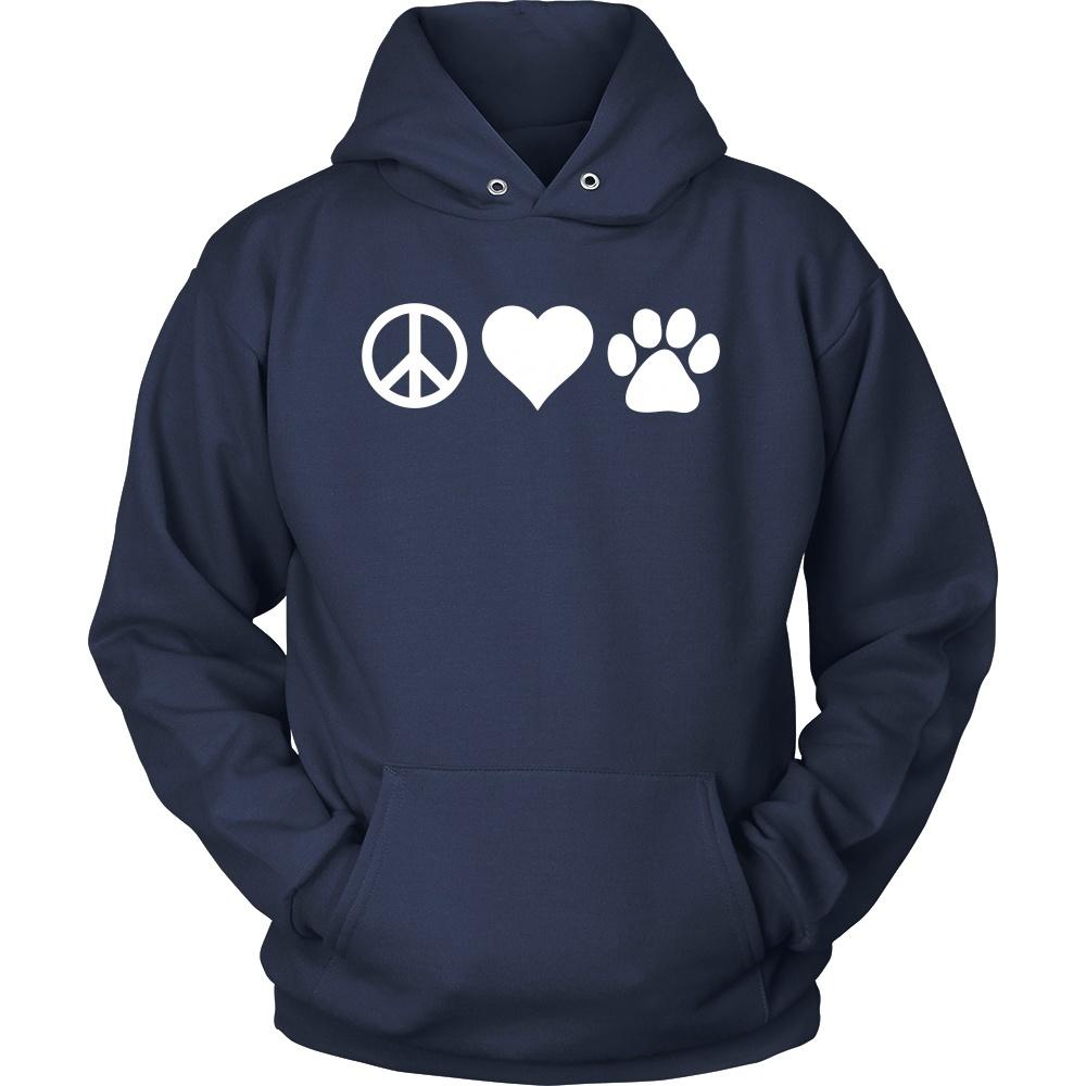 Veterinary T Shirt - Peace Love Paw-T-shirt-Teelime | shirts-hoodies-mugs