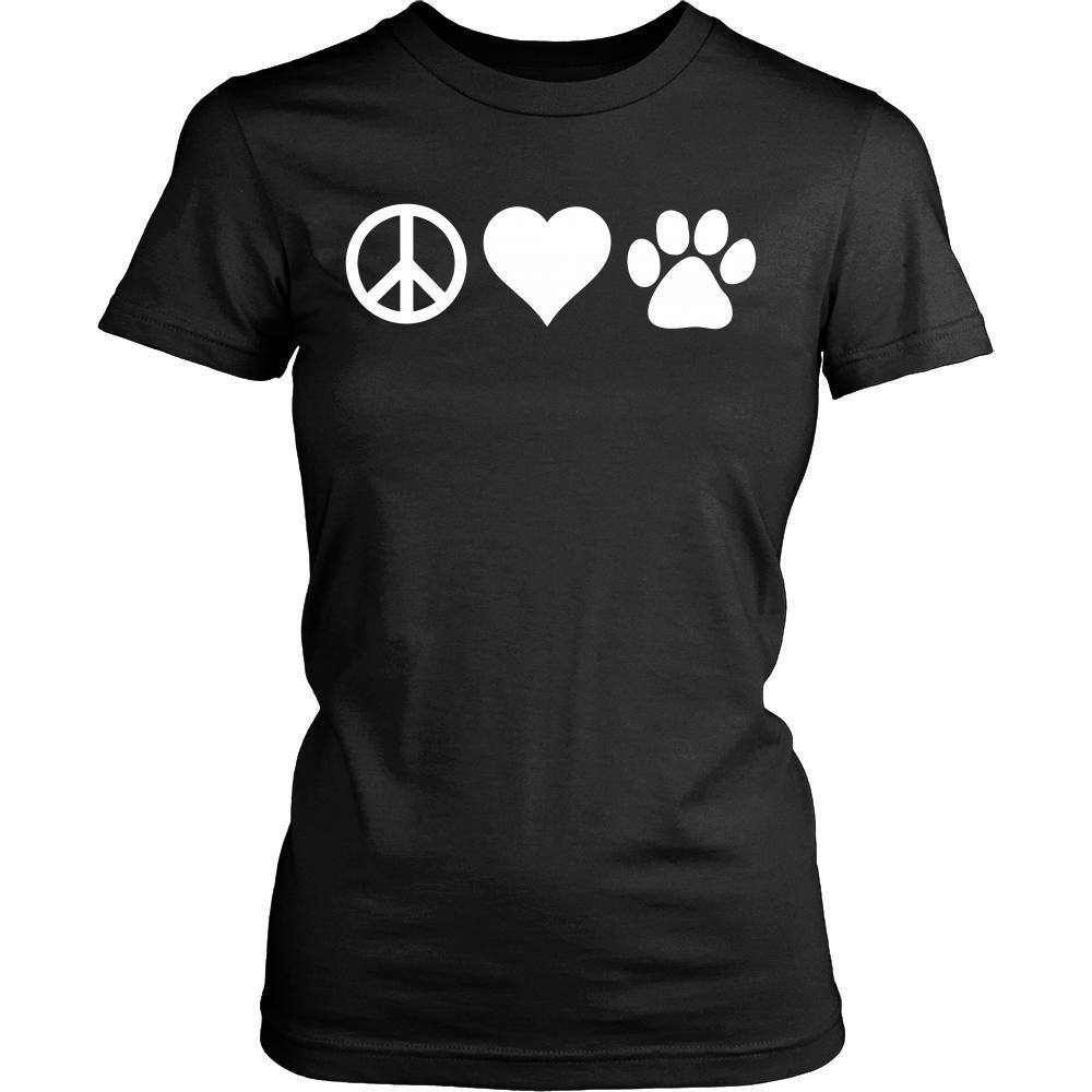 Veterinary T Shirt - Peace Love Paw-T-shirt-Teelime | shirts-hoodies-mugs