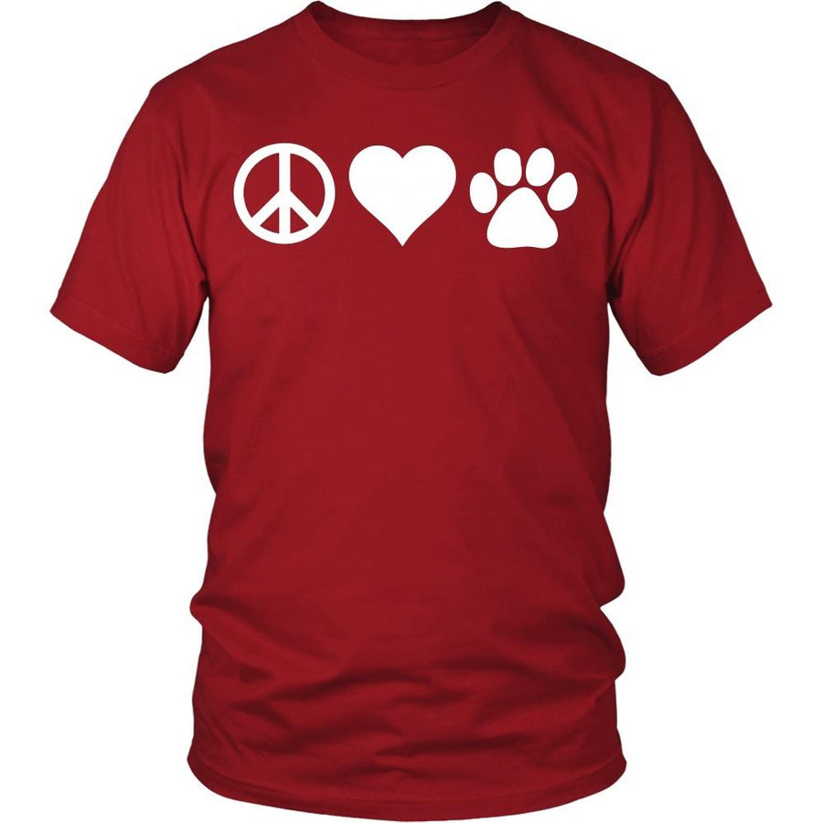 Veterinary T Shirt - Peace Love Paw-T-shirt-Teelime | shirts-hoodies-mugs