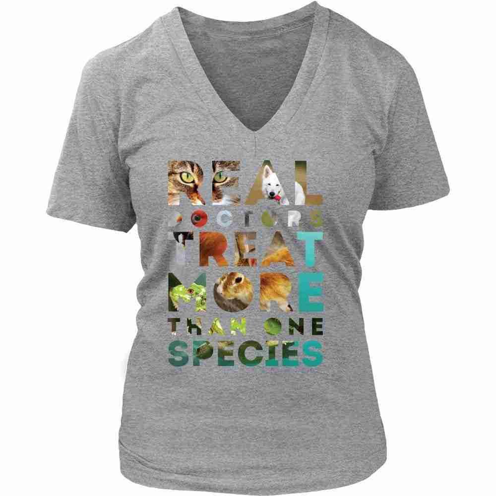 Veterinary T Shirt - Real Doctors treat more than one species-T-shirt-Teelime | shirts-hoodies-mugs