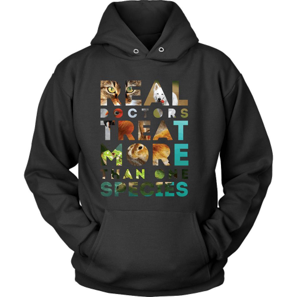 Veterinary T Shirt - Real Doctors treat more than one species-T-shirt-Teelime | shirts-hoodies-mugs