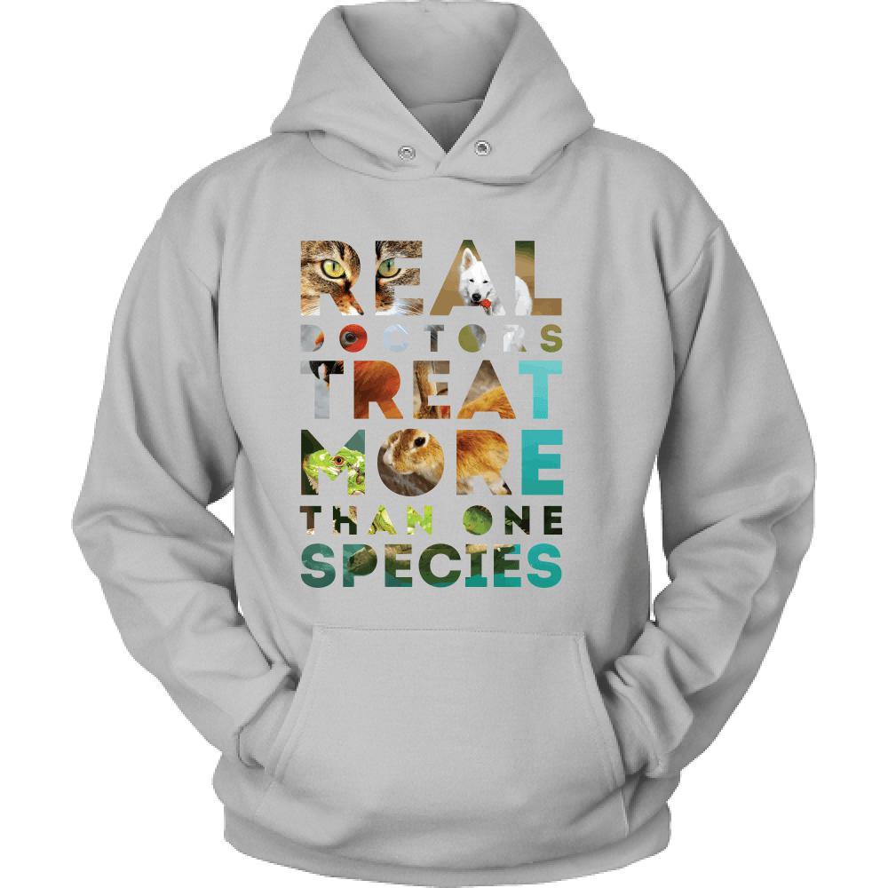 Veterinary T Shirt - Real Doctors treat more than one species-T-shirt-Teelime | shirts-hoodies-mugs
