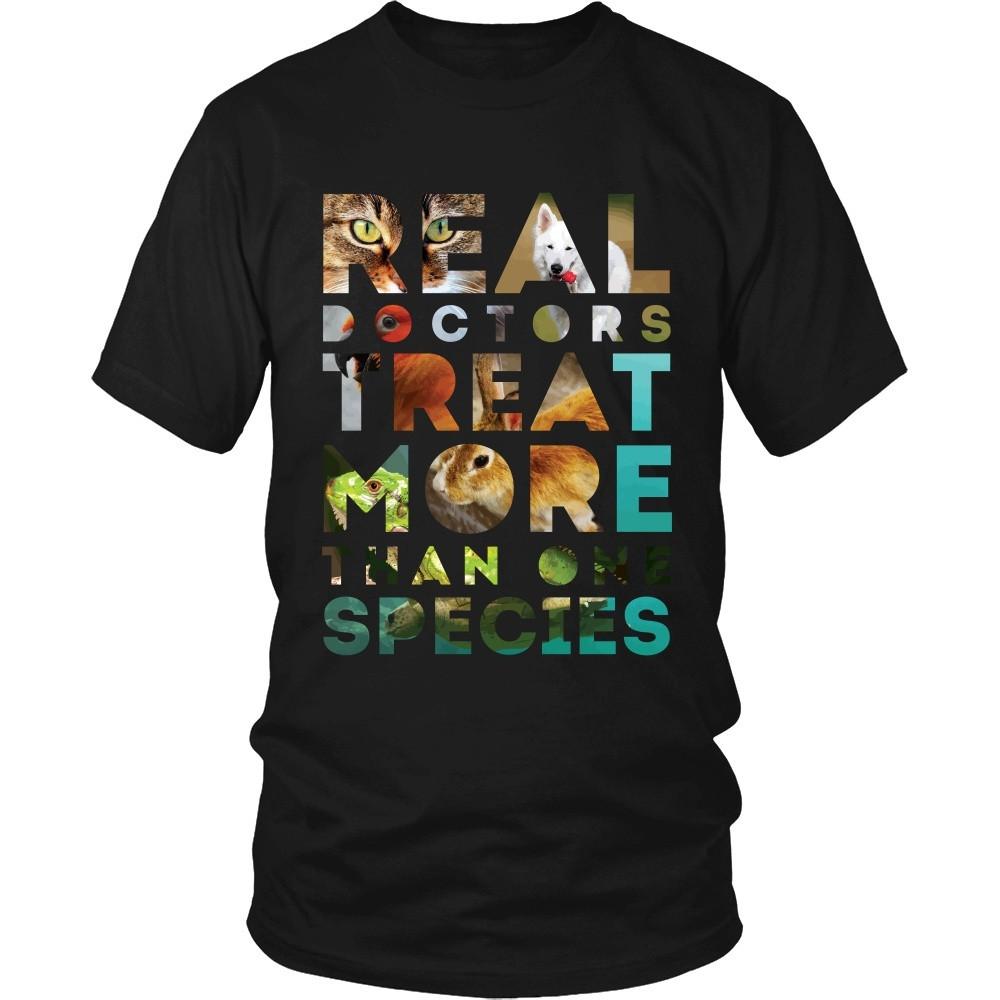 Veterinary T Shirt - Real Doctors treat more than one species