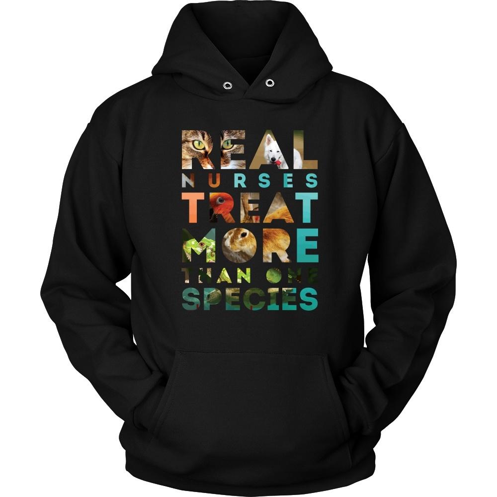 Veterinary T Shirt - Real Nurses treat more than one species-T-shirt-Teelime | shirts-hoodies-mugs